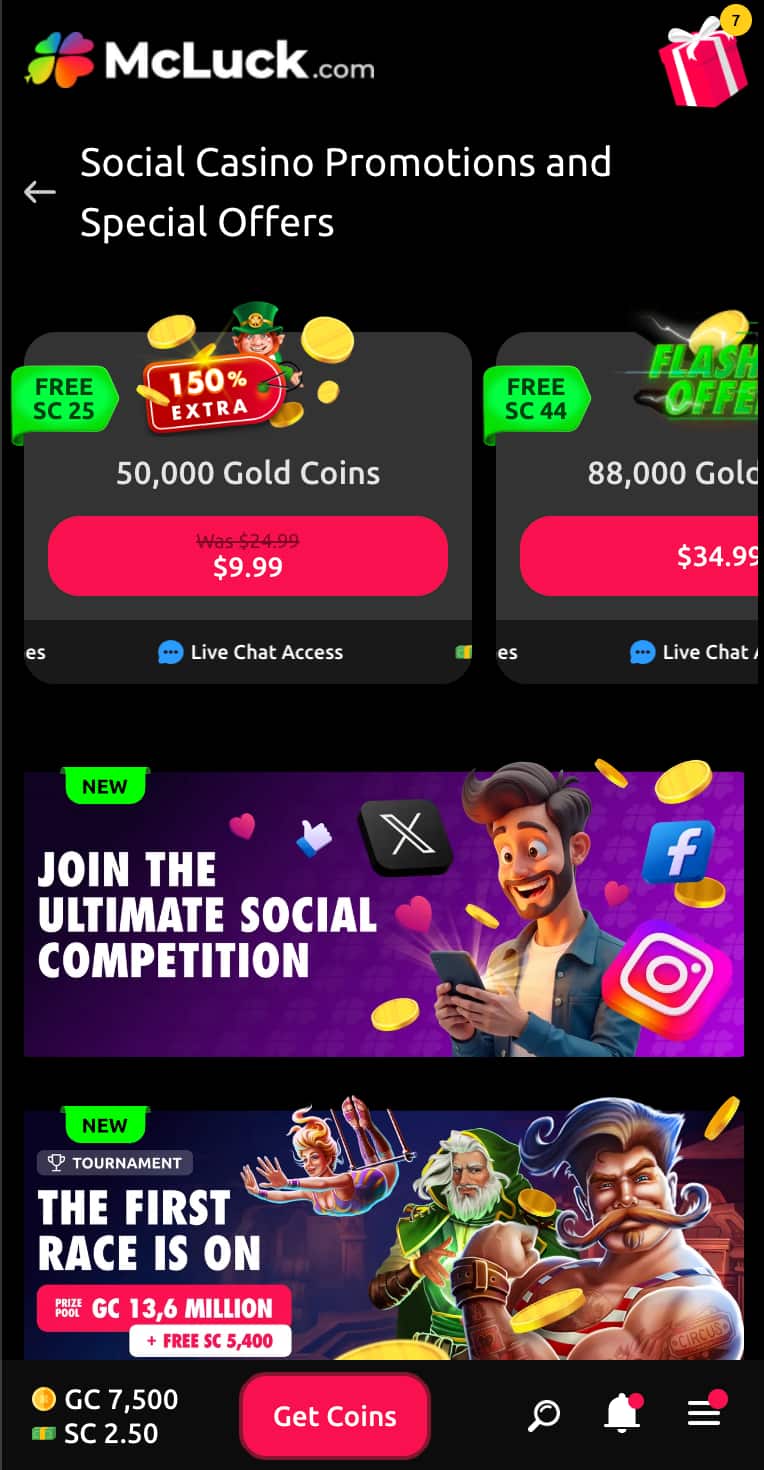 Current McLuck promotions
